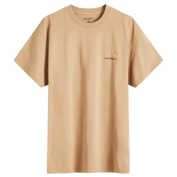 Футболка Carhartt Wip American Script T-Shirt, цвет Peanut