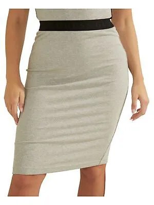 Женская серая юбка-карандаш длиной до колена с контрастным логотипом GUESS, XS