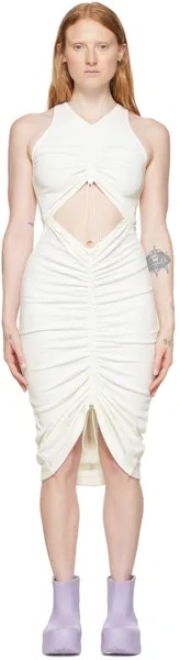 Белое платье-миди из органического хлопка Dion Lee