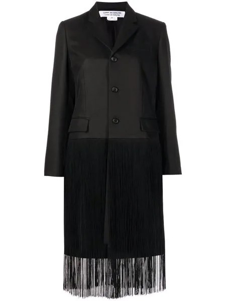 Comme Des Garçons Comme Des Garçons однобортный блейзер с бахромой