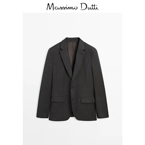 Костюм деловой мужской Massimo Dutti 2024, серый