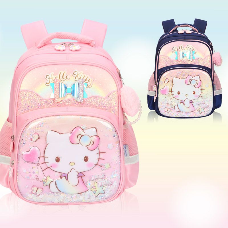 Новый школьный портфель Hellokitty для начальной школы, водонепроницаемый рюкзак для защиты позвоночника, милый красивый женский студенческий ...