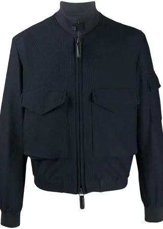 Giorgio Armani бомбер с высоким воротником и логотипом