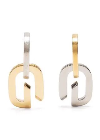 Givenchy серьги-подвески в форме буквы G