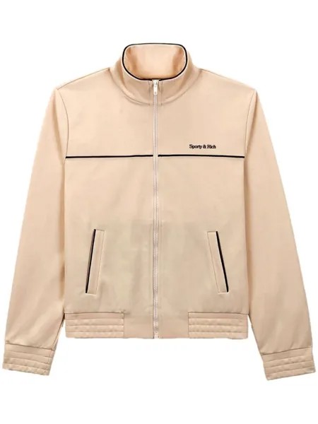 Sporty & Rich спортивная куртка с логотипом, нейтральный цвет