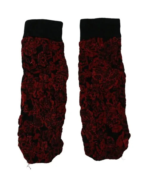 Носки DOLCE - GABBANA Бордо, черные шерстяные вязаные женские носки с цветочным принтом IT40/S Рекомендуемая розничная цена 150 долларов США