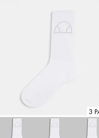 Белые носки со стразами ellesse – эксклюзивно для ASOS-Белый