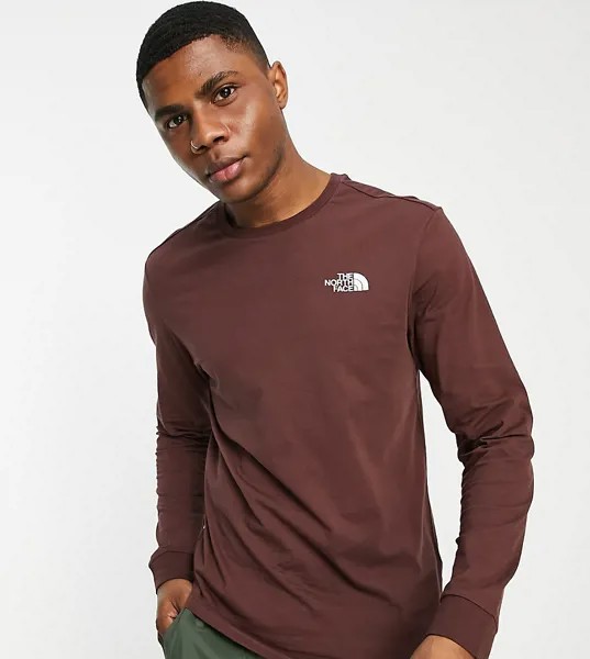 Бордовый лонгслив The North Face Simple Dome – эксклюзивно для ASOS-Красный