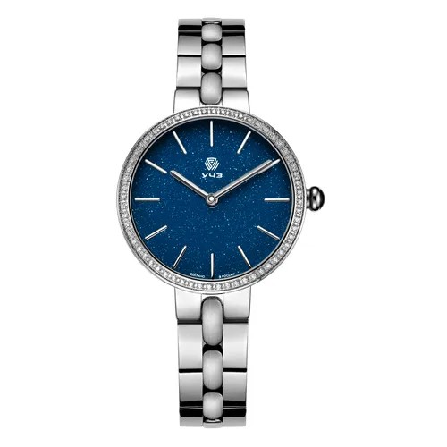 Наручные часы УЧЗ 3045В-1, серебряный, синий