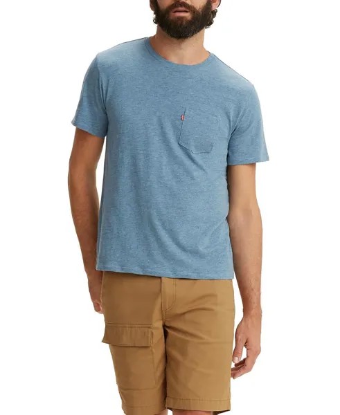 Мужская классическая футболка с круглым вырезом и короткими рукавами с карманами Levi's