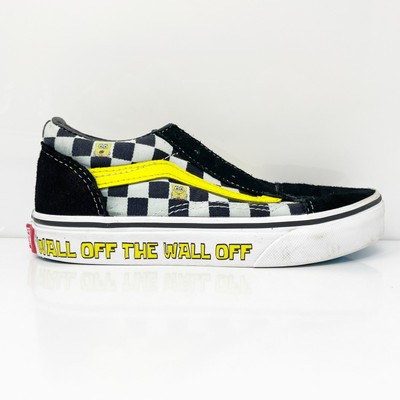 Vans Boys Off The Wall 721356 Черная повседневная обувь Кроссовки Размер 13