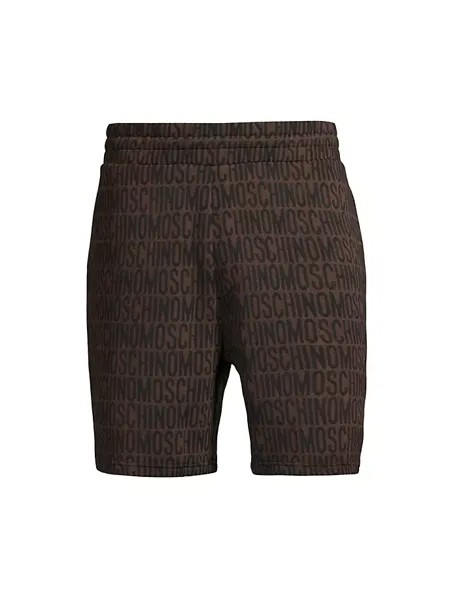 Шорты из хлопковой смеси с логотипом Fantasy Moschino, цвет fantasy print brown