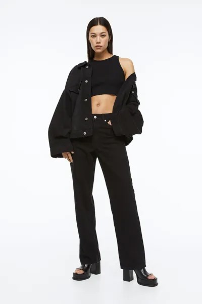 Джинсы женские H&M 1113296005 черные 60 IT (доставка из-за рубежа)