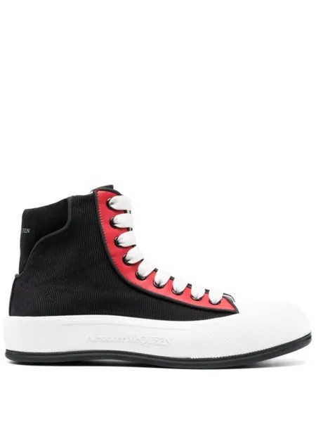 Alexander McQueen кеды Tread Slick на шнуровке, черный