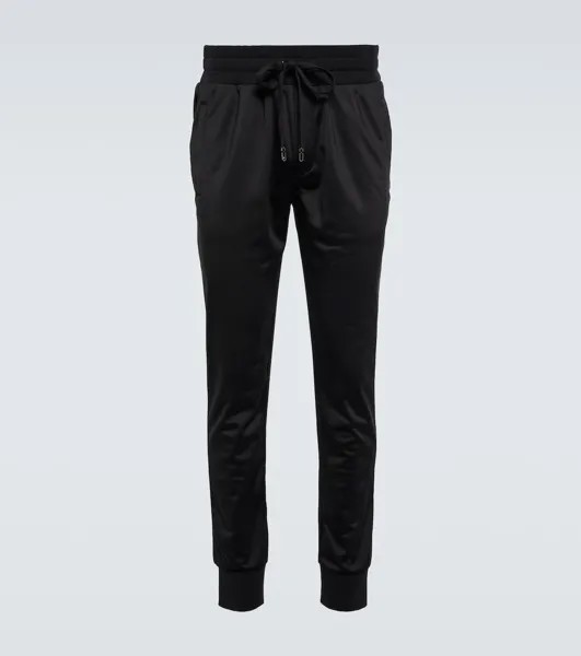 Спортивные штаны из технического трикотажа Dolce&Gabbana, черный