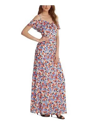 LAUREN RALPH LAUREN Женское длинное вечернее платье белого цвета с короткими рукавами и подкладкой 16