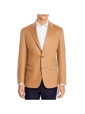 Мужской бежевый однобортный кашемировый пиджак от дизайнерского бренда, спортивное пальто 42R