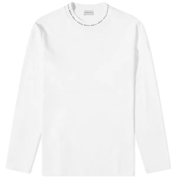 Футболка Moncler Long Sleeve Collar Logo Tee