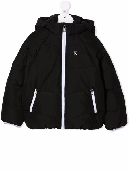 Calvin Klein Kids пуховик с логотипом