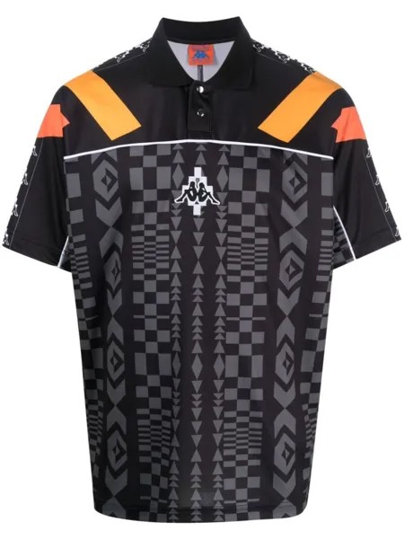 Marcelo Burlon County of Milan рубашка поло с нашивкой-логотипом из коллаборации с KAPPA, черный