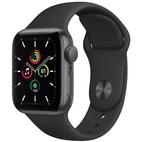 Умные часы Apple Watch SE GPS 44мм Aluminum Case with Sport Band RU, серый космос/тёмная ночь