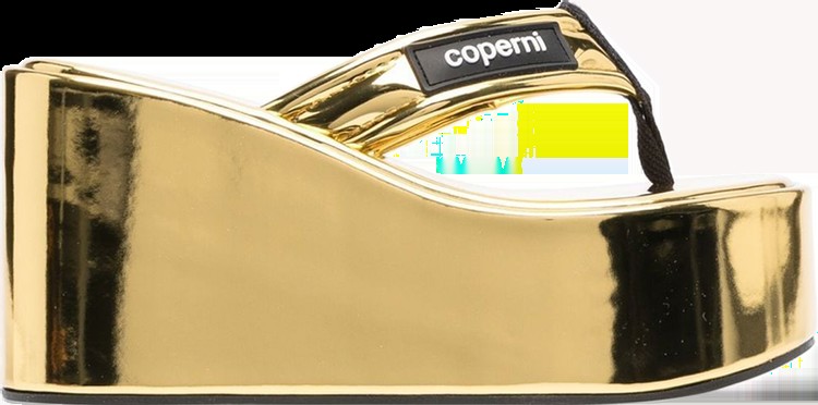 Кроссовки Coperni Wmns Branded Wedge Sandal 'Metallic Gold', золотой