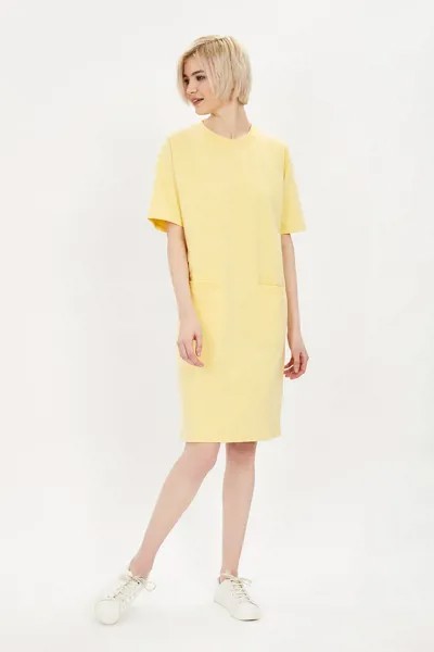 Платье-толстовка женское Baon B451038 желтое S