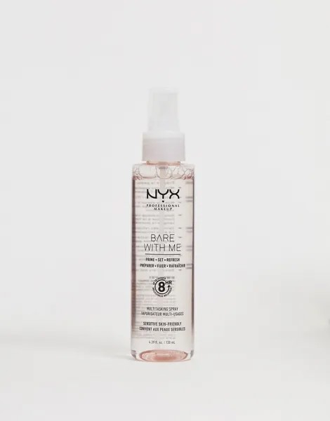 Подготавливающий, освежающий и фиксирующий спрей для макияжа NYX Professional Makeup Bare With Me-Бесцветный
