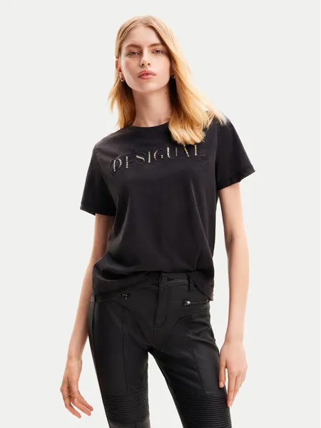 Футболка стандартного кроя Desigual, черный