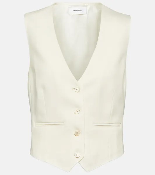 Укороченный шерстяной жилет WARDROBE.NYC, белый