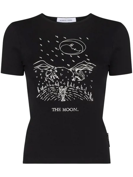 Marine Serre футболка с принтом The Moon