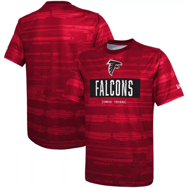 Мужская красная футболка Atlanta Falcons Joint Authentic Sweep New Era