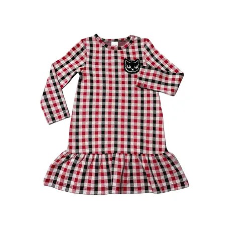 Платье для девочки красное/клетка размер:98 DMB
