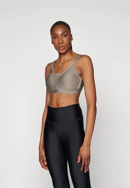 Спортивный бюстгальтер средней поддержки INFINITY BRA Under Armour, цвет taupe dusk/black