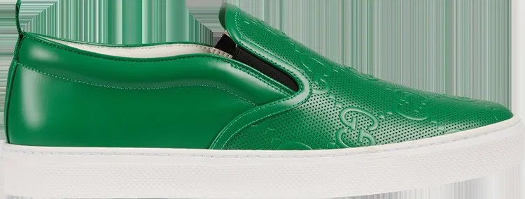 Кроссовки Gucci Slip-On GG Embossed - Green, зеленый