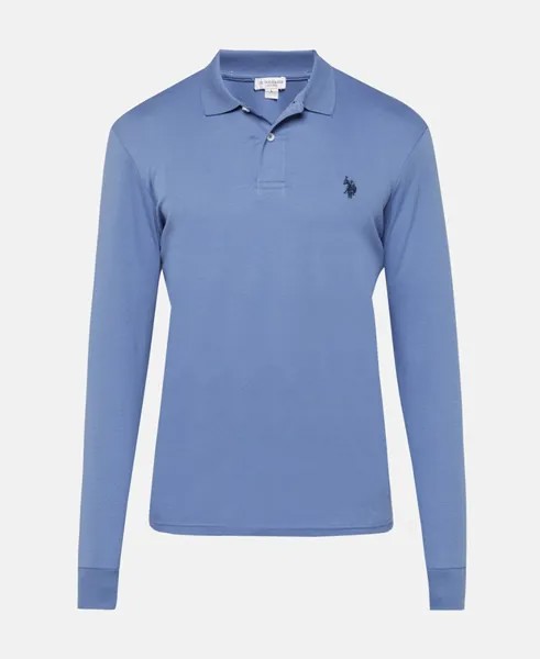 Рубашка-поло с длинными рукавами U.S. Polo Assn., цвет Slate Blue