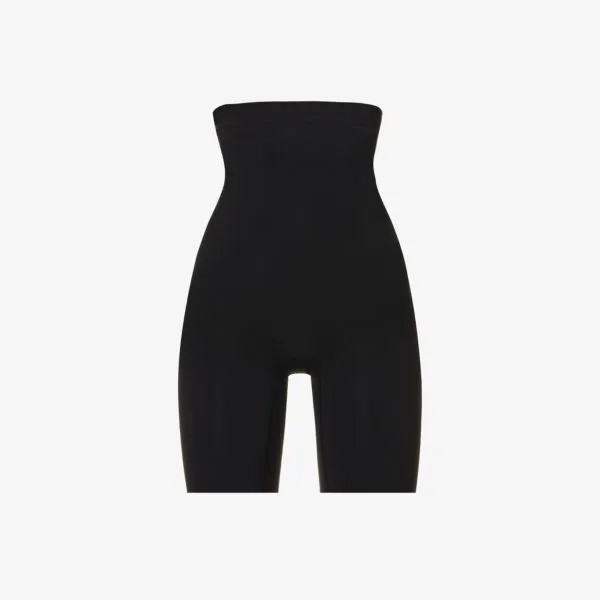 Шорты из эластичной ткани с высокой посадкой Everyday Shaping Spanx, черный
