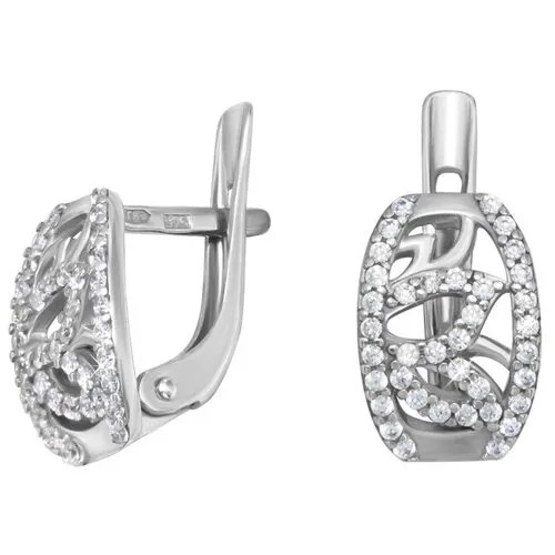 Серебряные серьги с фианитами 2100478-00775