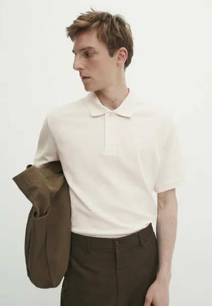 Поло Microtextured Massimo Dutti, бежевый