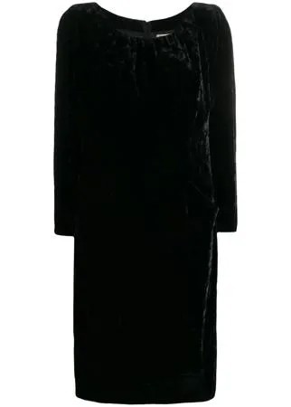 Yves Saint Laurent Pre-Owned бархатное платье 1990-х годов со сборками