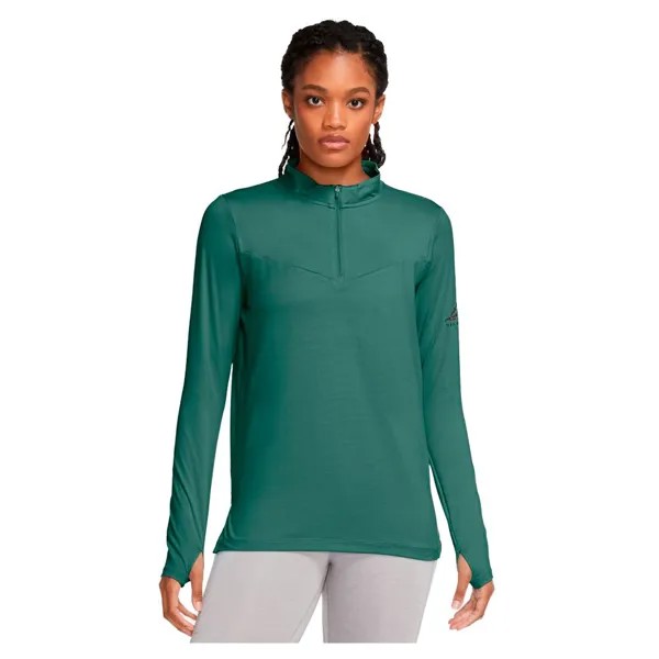 Лонгслив Nike Element Trail Midlayer, зеленый