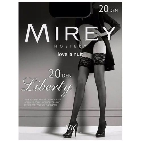 Чулки Mirey Liberty, 20 den, размер 1/2, nero (черный)