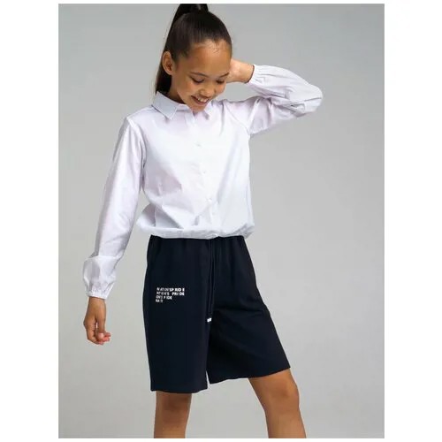 Школьная блуза playToday, размер 134, белый
