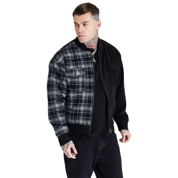 Куртка Siksilk Half And Half Bomber, черный