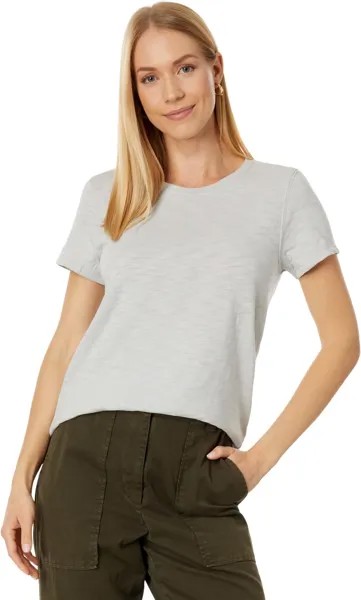Футболка Lilla P Short Sleeve Back Seam Tee in Loose Knit Slub, цвет Fog