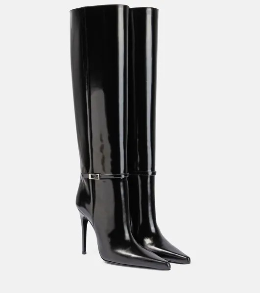Кожаные сапоги до колена Vendome 110 Saint Laurent, черный