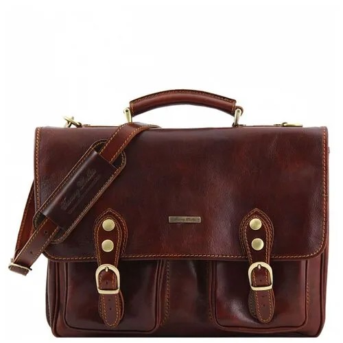 Мужской кожаный портфель Tuscany Leather Modena коричневый TL141134