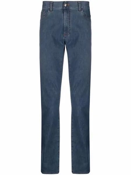 Canali прямые джинсы с заниженной талией