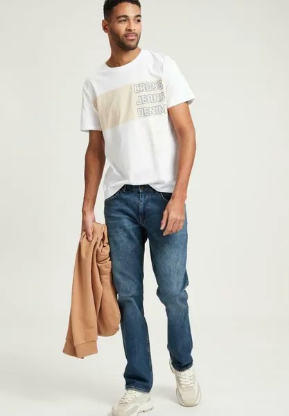 Принт на футболке Cross Jeans, белый