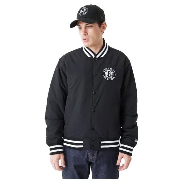 Куртка New Era Team Script BP Brooklyn Nets bomber, черный